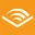 Orange rounded audiobook icon with white soundwave